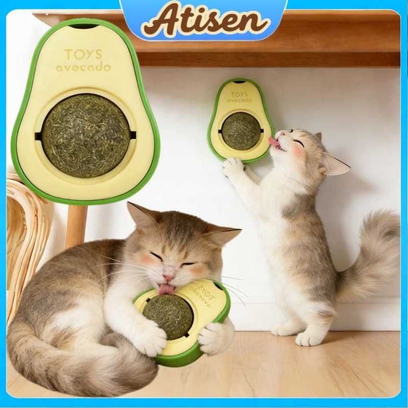 Kit 4/3/2/1 Abacate De Brinquedo Para Gatos Com Catnip Erva Gato Natural ATISEN