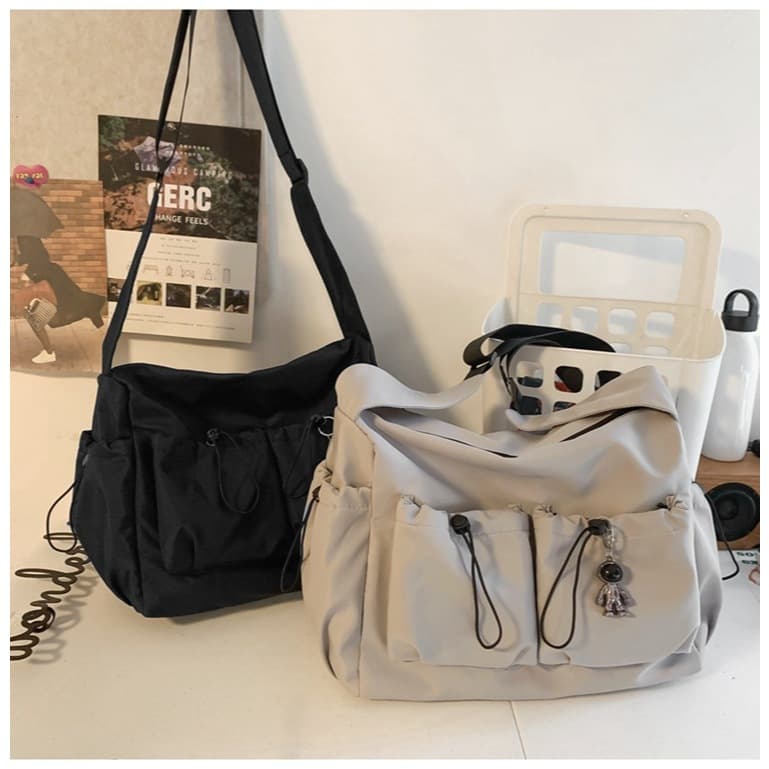Saco Louco De Grande Capacidade De Nylon Para Ombro/Coreano/Harajuku/Retro/Da Coreia