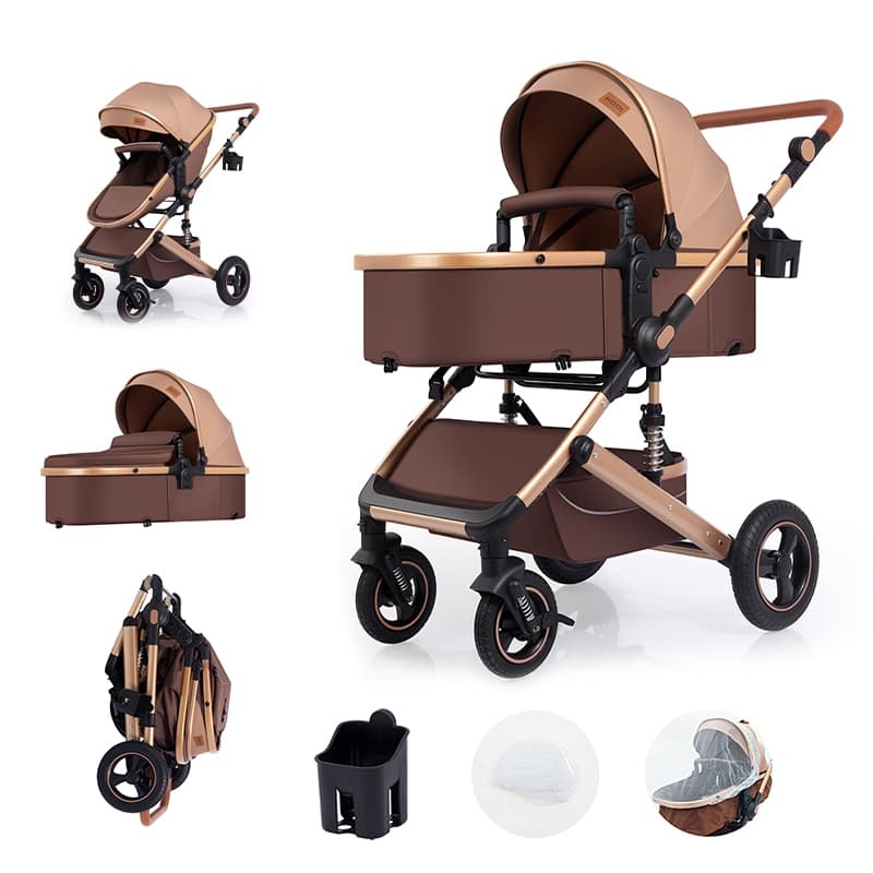 Carrinho de Bebê Reversível Alça Ajustável em 2 Posições Sistema de Conforto Total Suporta até 15 Kg