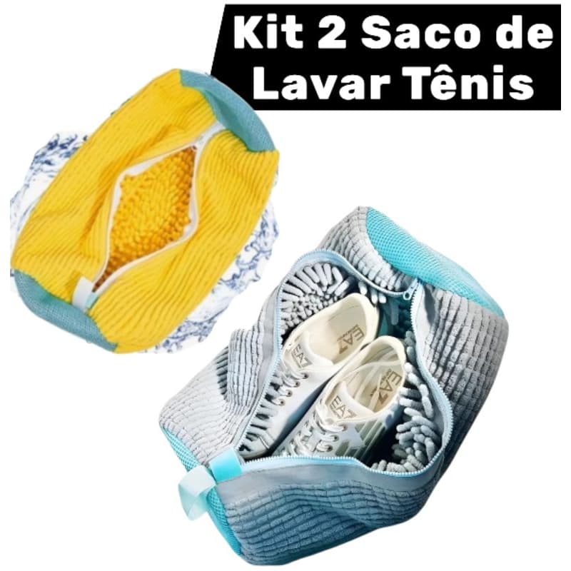 Kit Saco de lavar Tênis e Sapatos na Máquina – Bolsa de Lavagem Protetora