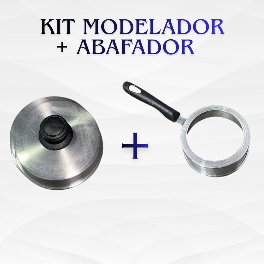 Kit com 1 Abafador Haburguer + 1 Model Modelador Aro de Fritar Ovo