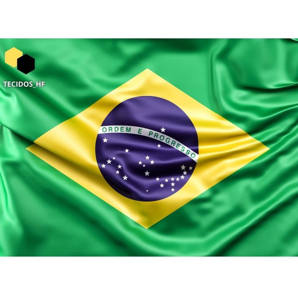 Bandeira do Brasil Grande Cetim 1,00 Mts x 1,50 Mts