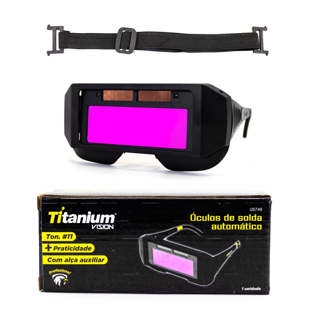 Óculos de Solda Automático Titanium Platina Vision TON.11 – Proteção DIN11 – Titanium Platina