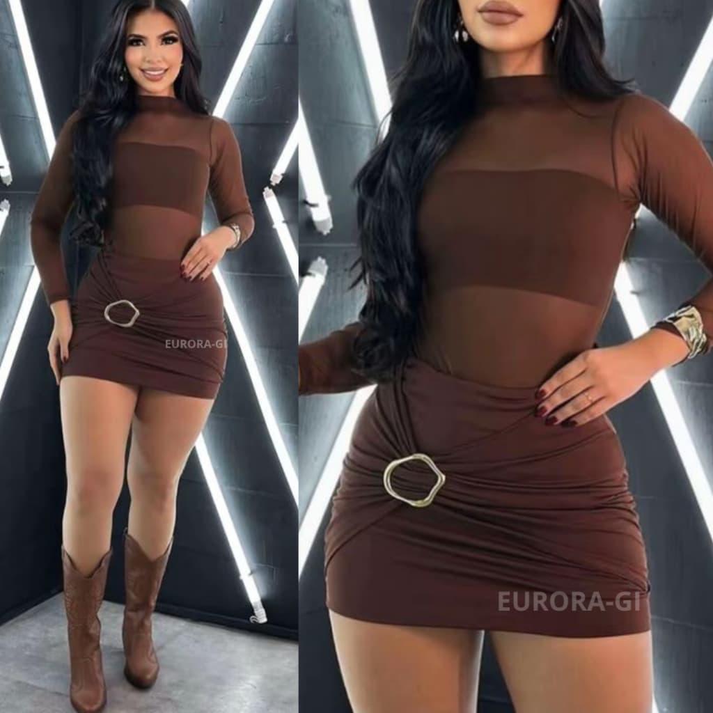 Shortsaia Feminino Com Detalhe De Fivela Orgânica Cintura Alta Tecido Neoprene Premium Em Promoção