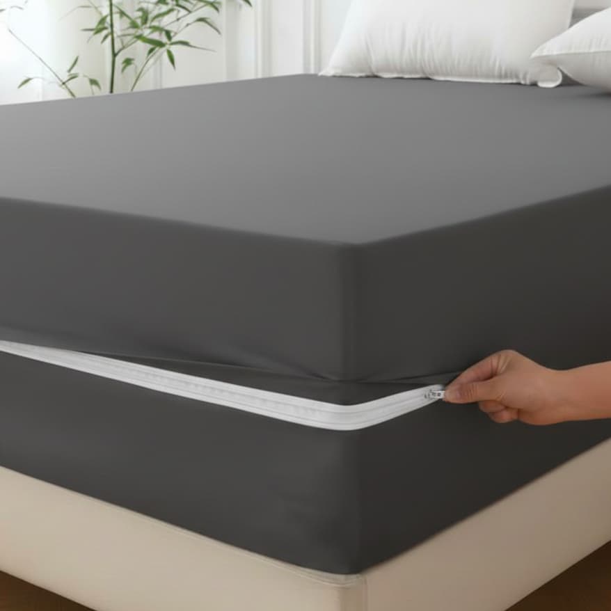 Capa De Colchão Malha Gel Com Ziper Casal King Queen e Solteiro C/ Elástico