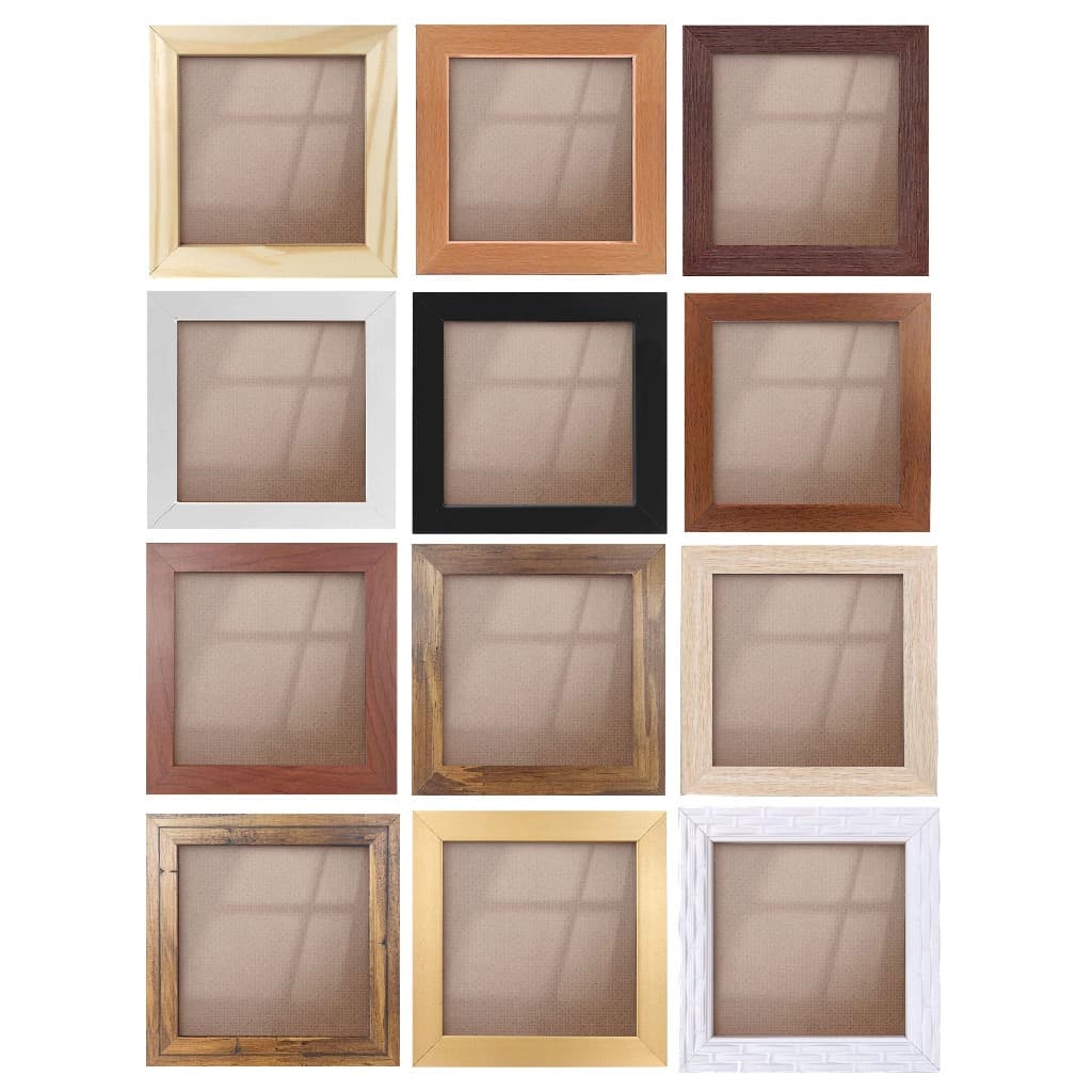 Moldura Quadro diversas Cores Porta foto Parede tamanhos 10x10 15x15 20x20 com Vidro