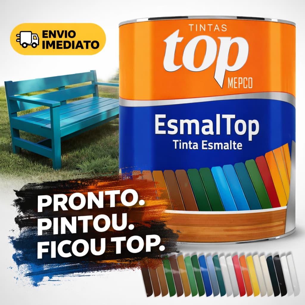 Tinta Para Metal e Madeira - Esmalte Sintético Brilhante Base Solvente - 3,6L  | Cores Vibrantes | Alta Durabilidade