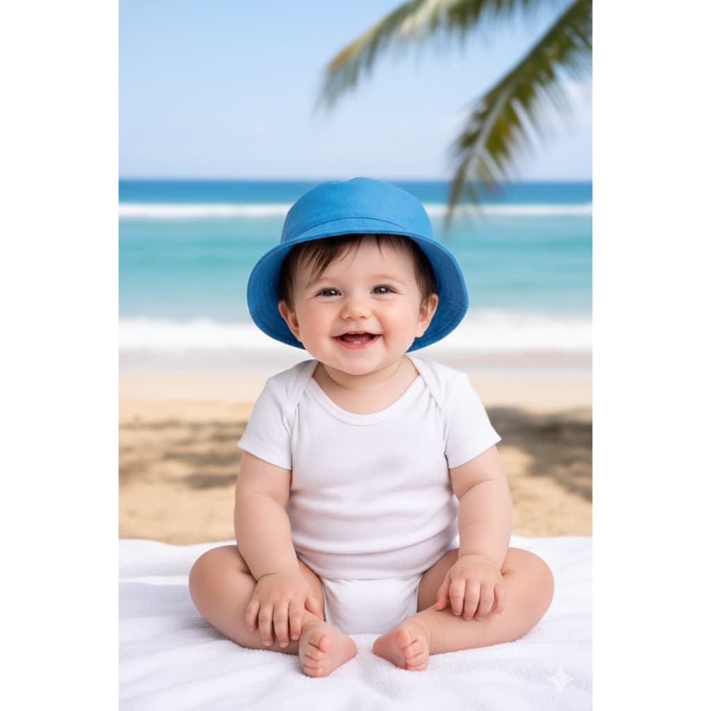 Chapéu Bucket Básico Bebê Modelo Unissex Colorido Liso