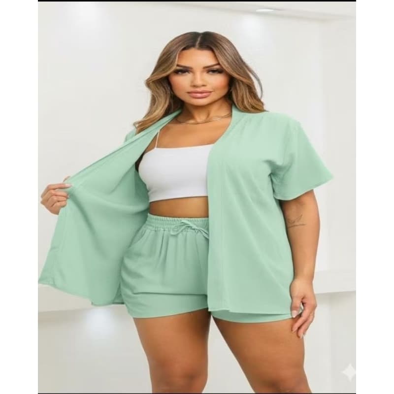 CONJUNTO KIMONO DE DUAS PESAS TECIDO DUNA