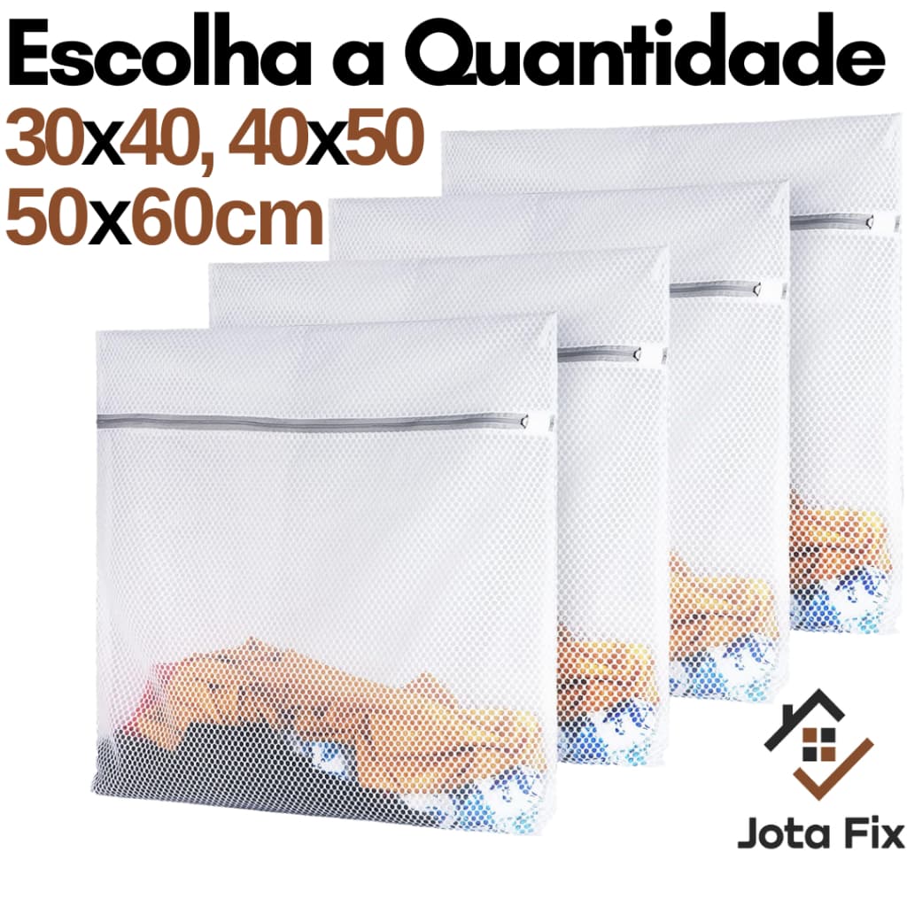 Kit Saco Lavar Roupa 30 x 40 x 50 x 60 Sacos para Lavadora Maquina Roupa Delicada Intima Tanquinho