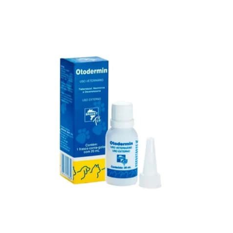 Otodermin 20 ml - Solução Tópica para Tratamento de Otites em Cães e Gatos