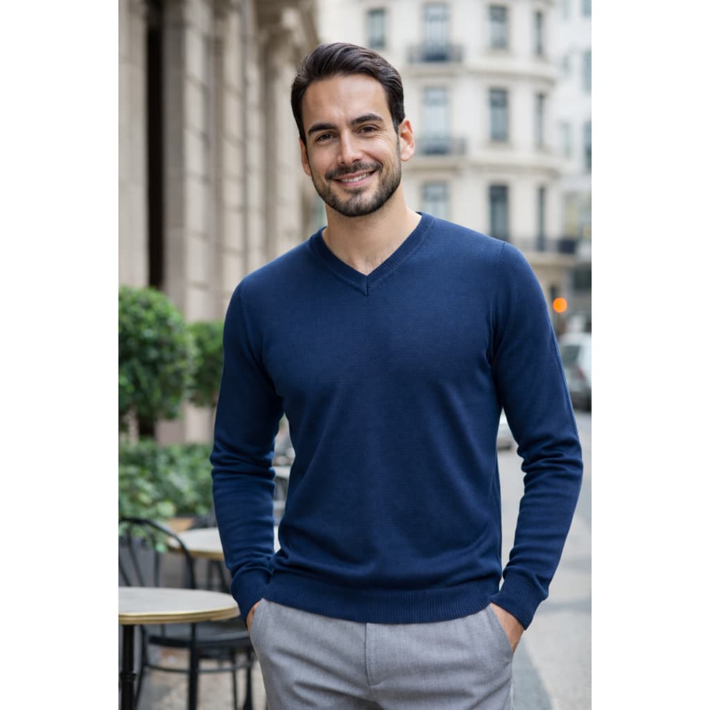 Suéter Blusão Masculino Básico Decote V