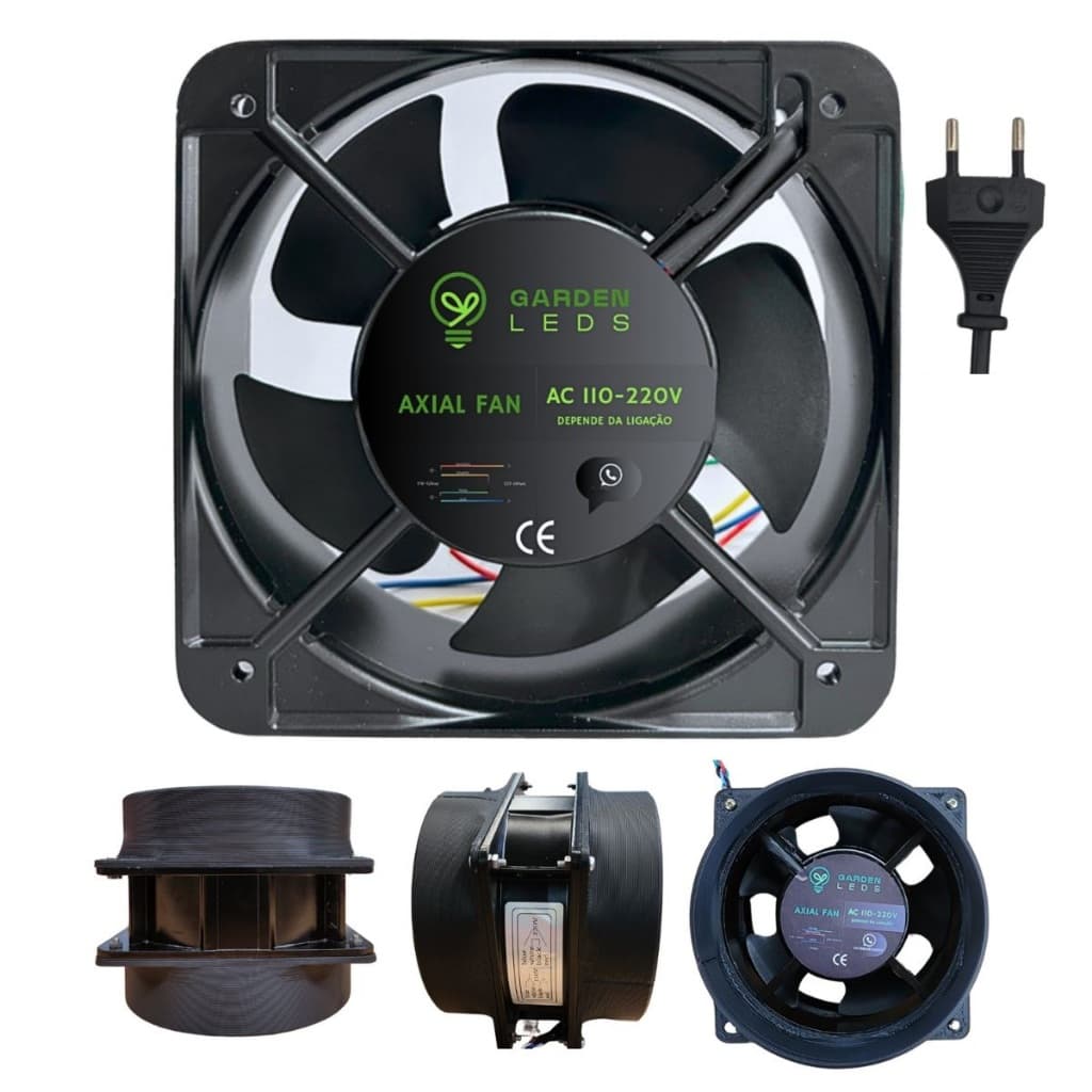 Super Exaustor Axial 100, 125 ou 150mm 170m3/h Cultivo Indoor Grow Coifa Cozinha Estufa