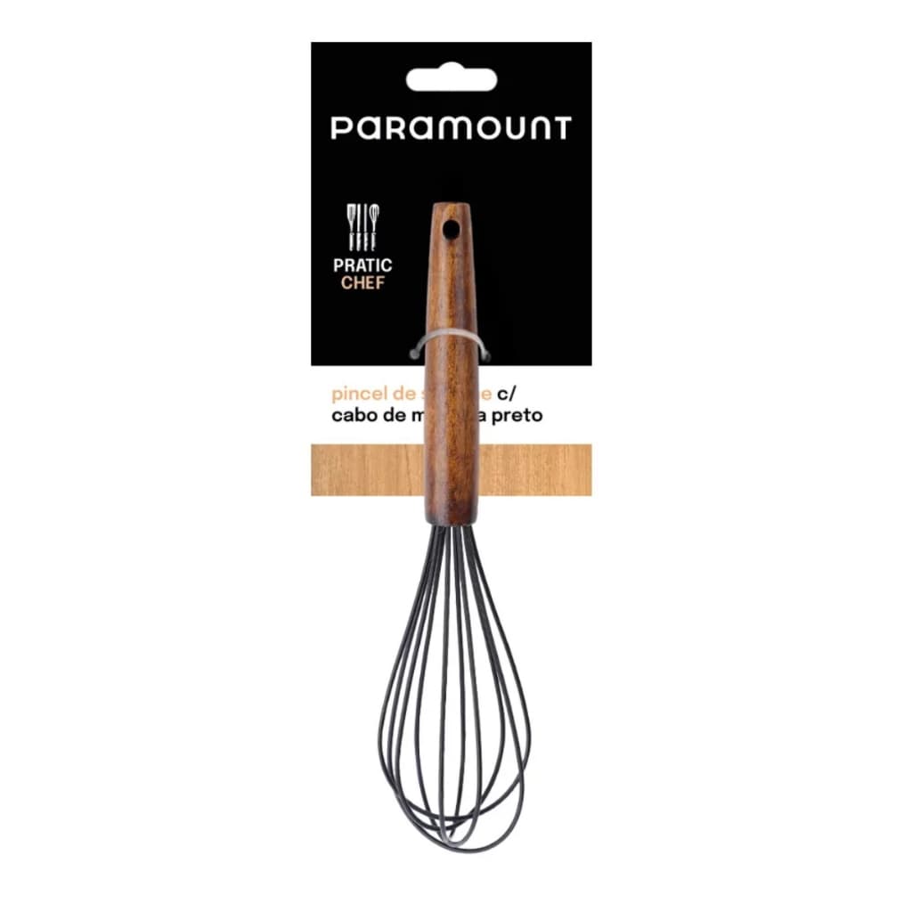 Batedor de Claras de Silicone C/ Cabo de Madeira - Paramount