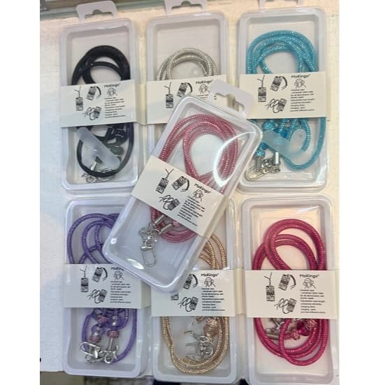 Cordao para celular com brilho com berloc