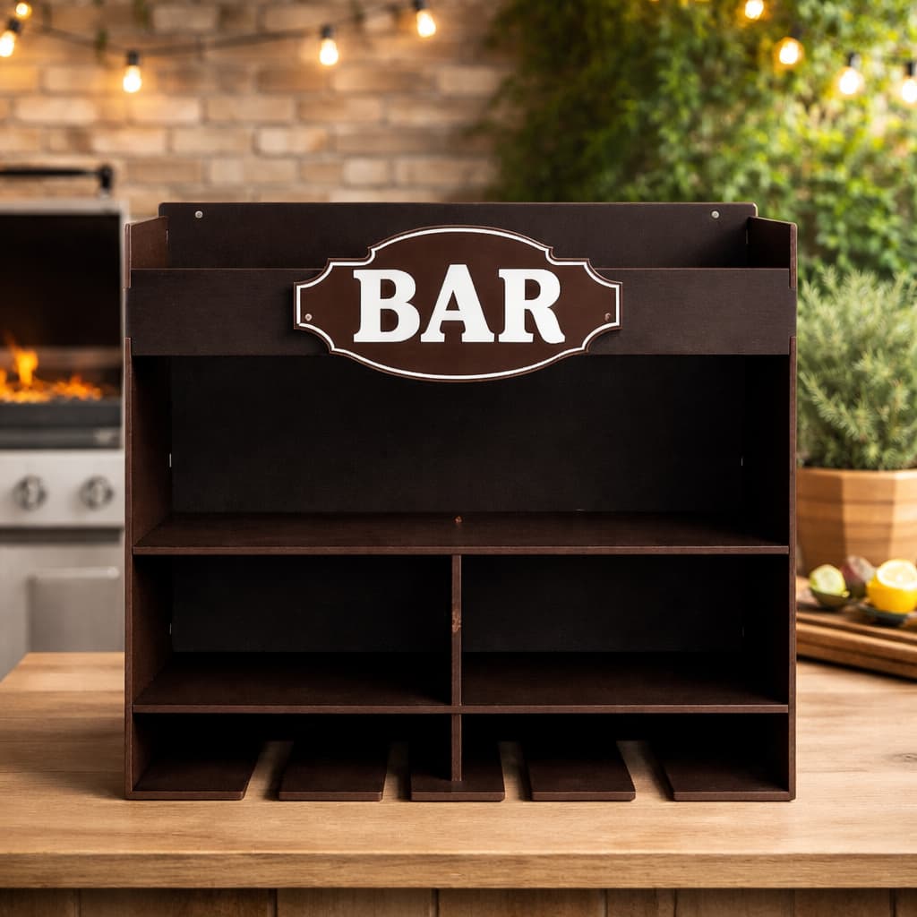 Bar Barzinho Adega De Parede Com Porta Taça Porta Vinho Mdf Decoração