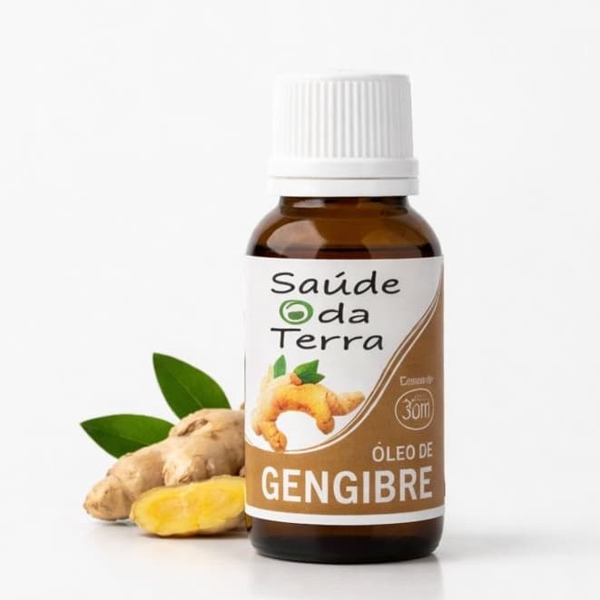 Óleo de Gengibre 30ml Estímulo Revitalização e Cuidados Naturais