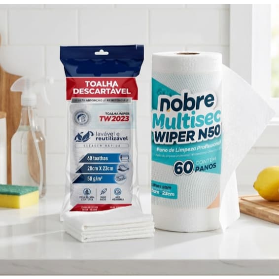 Kit 3 Toalhinhas de Manicure Panos Multiuso Reutilizáveis 60 Toalhas Cada - 20x23cm