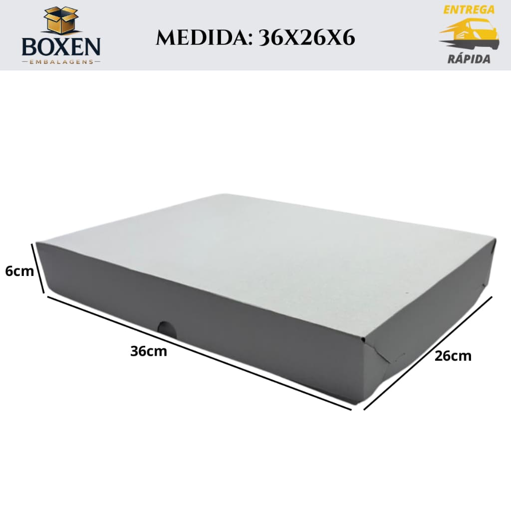 10 Caixas de Papelão Doce/Salgados Auto Montável (MELHOR PREÇO) - 36x26x6