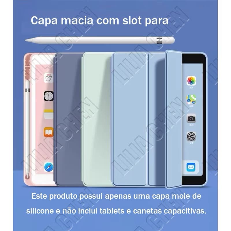 ATALHOBR Capa magnetico inteligente Com Slot de canetas Compativel Tablet Xiaomi Redmi Pad 2 11pol 2025 Com função sleep