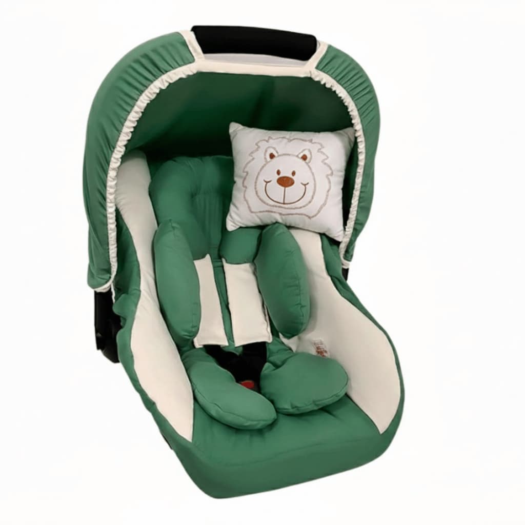 Capa para Bebê Conforto com Capota, Protetores de Cinto + Almofadinha