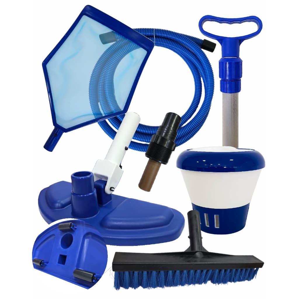 Kit para aspiraçao e limpeza  de piscinas estruturais e inflaveis intex bell mor bestway completo