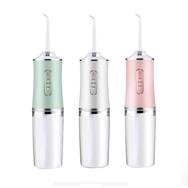 Irrigador Oral sem fio Carregavel IPX7 Prova D'agua Limpeza dentes boca 4 pontas Ajustavel