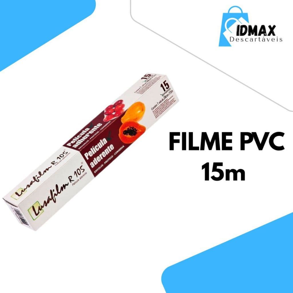 Filme PVC Bobina 28cmX15m Para Alimentos