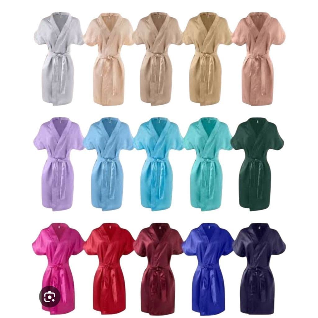 ROBE DE CETIM COM ELASTANO SEM BORDADO