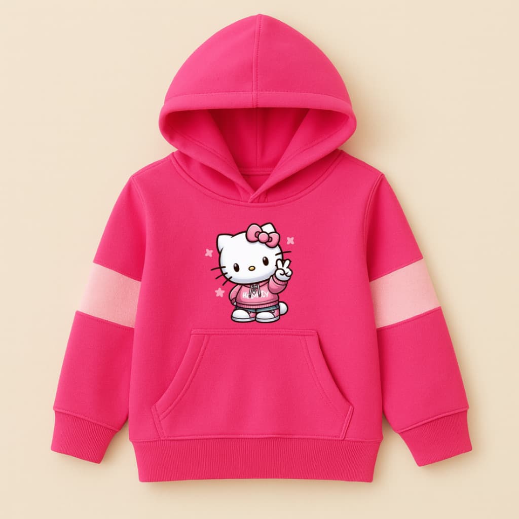Moletom Infantil Canguru Capuz Menina Inverno Quentinho Hello Kitty
