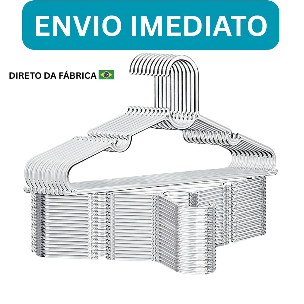 Cabide Acrílico Adulto Kit Cabides Transparente Reforçado Organizar Roupas