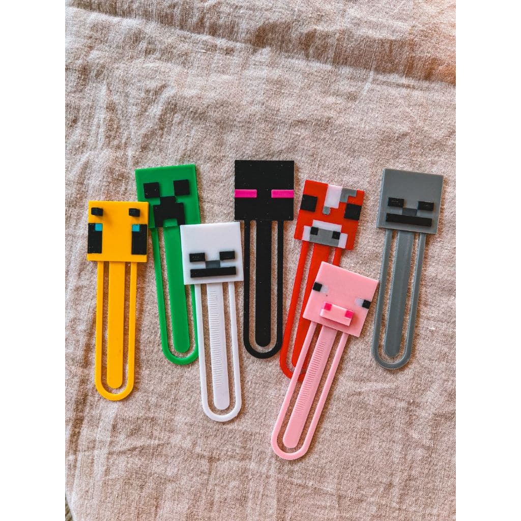 Marca página Minecraft criativo | Kit 6 Personagens | Lembrancinha infantil