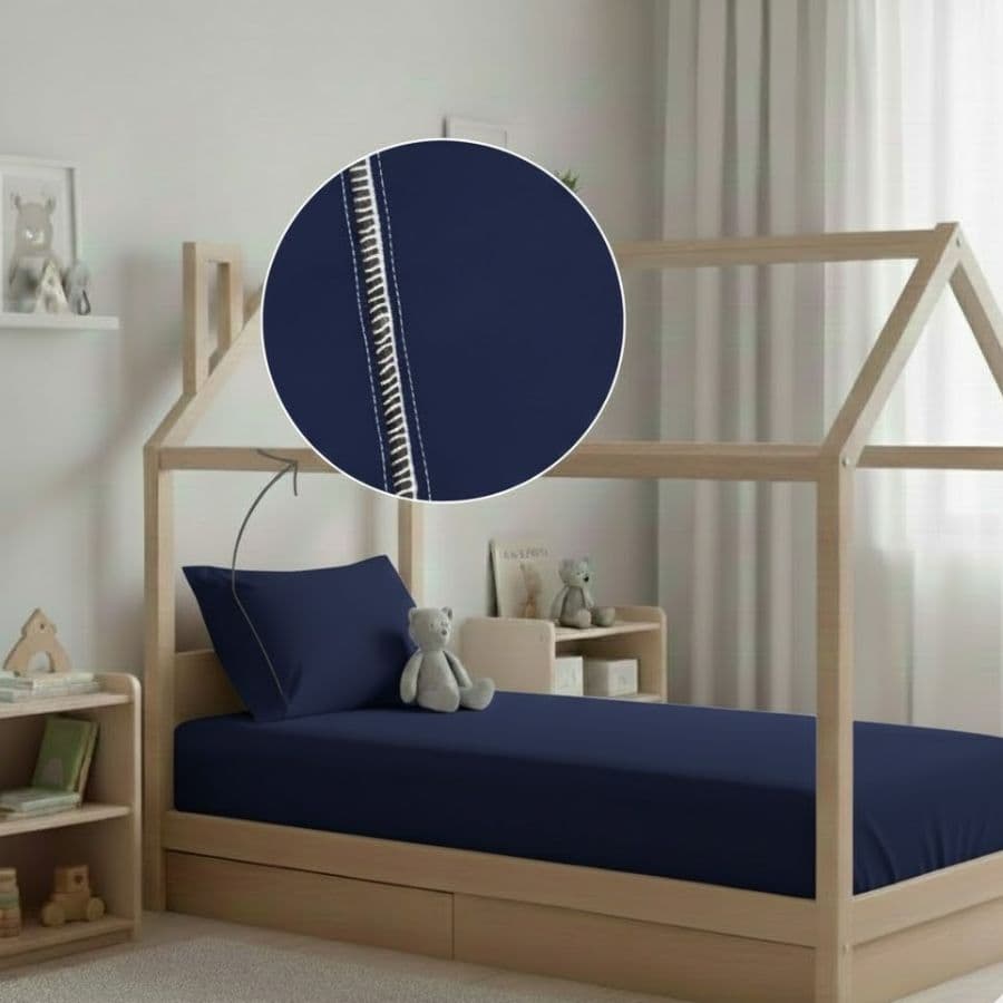 Jogo 2 peças Cama Montessoriana 150x70cm Percal 400 fios Super Macio Ponto Palito
