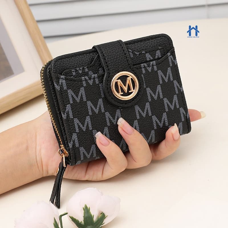 Carteira Feminina de Couro com Fecho Seguro e Porta Cartões Compacta e Leve Acabamento Sofisticado