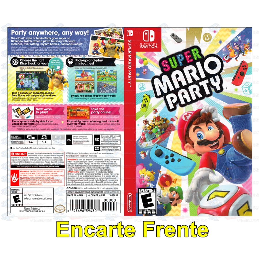 Encarte Repro Super Mario Party - Nintendo Switch