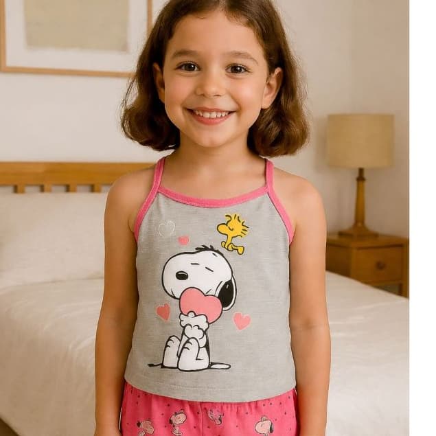 Pijama Infantil de Menina Alcinha e Short Baby Dool