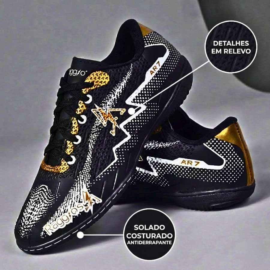 Chuteira Masculina Quadra Futsal Sola Lisa Confortável Resistente Promoção do 34 ao 43