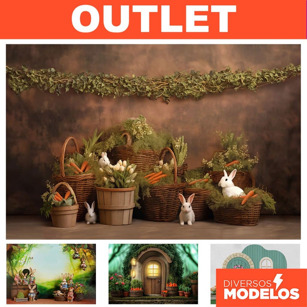 Fundo Fotográfico Páscoa Cenário Em Tecido Queima De Estoque 220x150