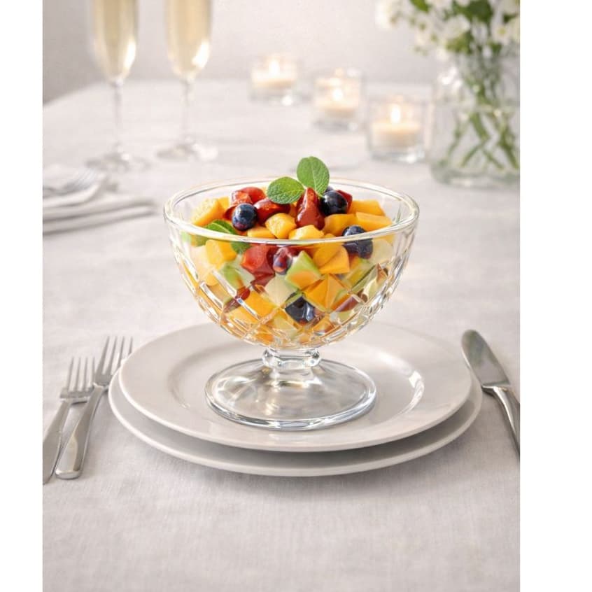 KIT 6 Taças de Sobremesa Diamante Luxo para Sorvete, Doces e Frutas 240 ml fratelli.