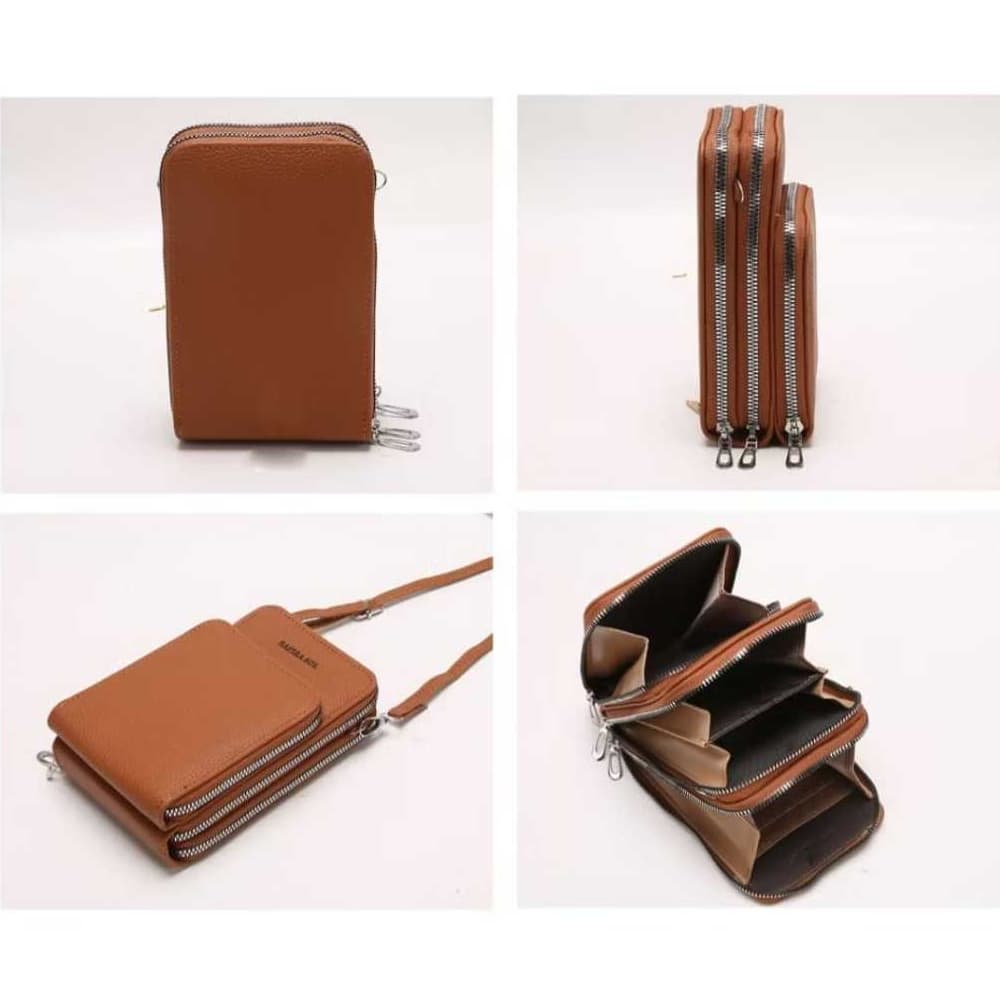 Bolsa Transversal Feminina Porta Celular com 3 Compartimentos Alça Ajustável Dia a Dia Casual