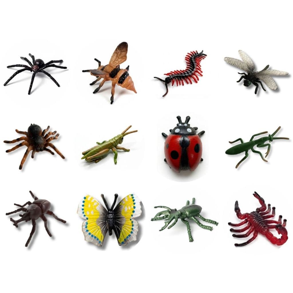 Kit 2 Miniaturas Insetos Aracnídeos Sortido