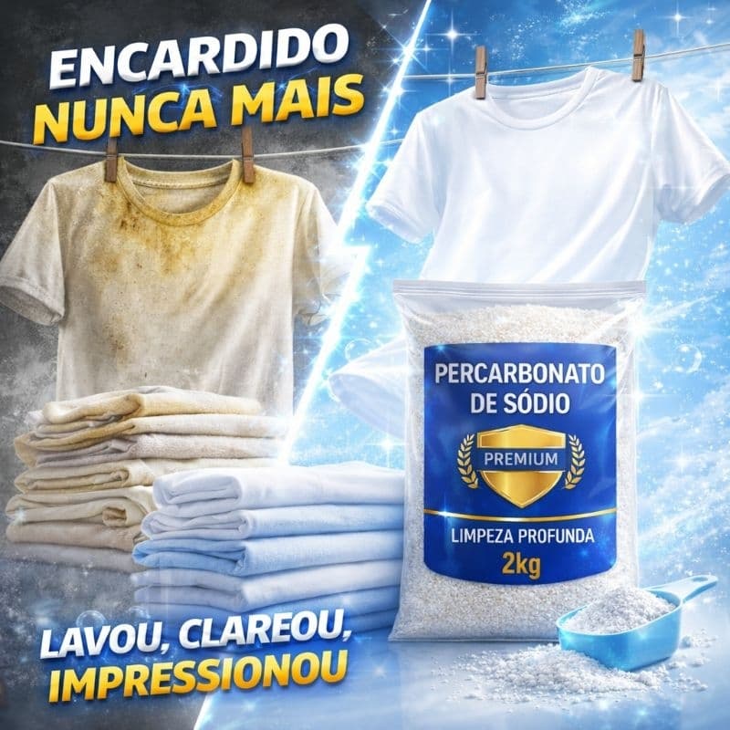 Percarbonato de Sódio 1 kg 100% Puro 250g 500g 1kg 2Kg Clareador Remove Manchas Roupas Brancas