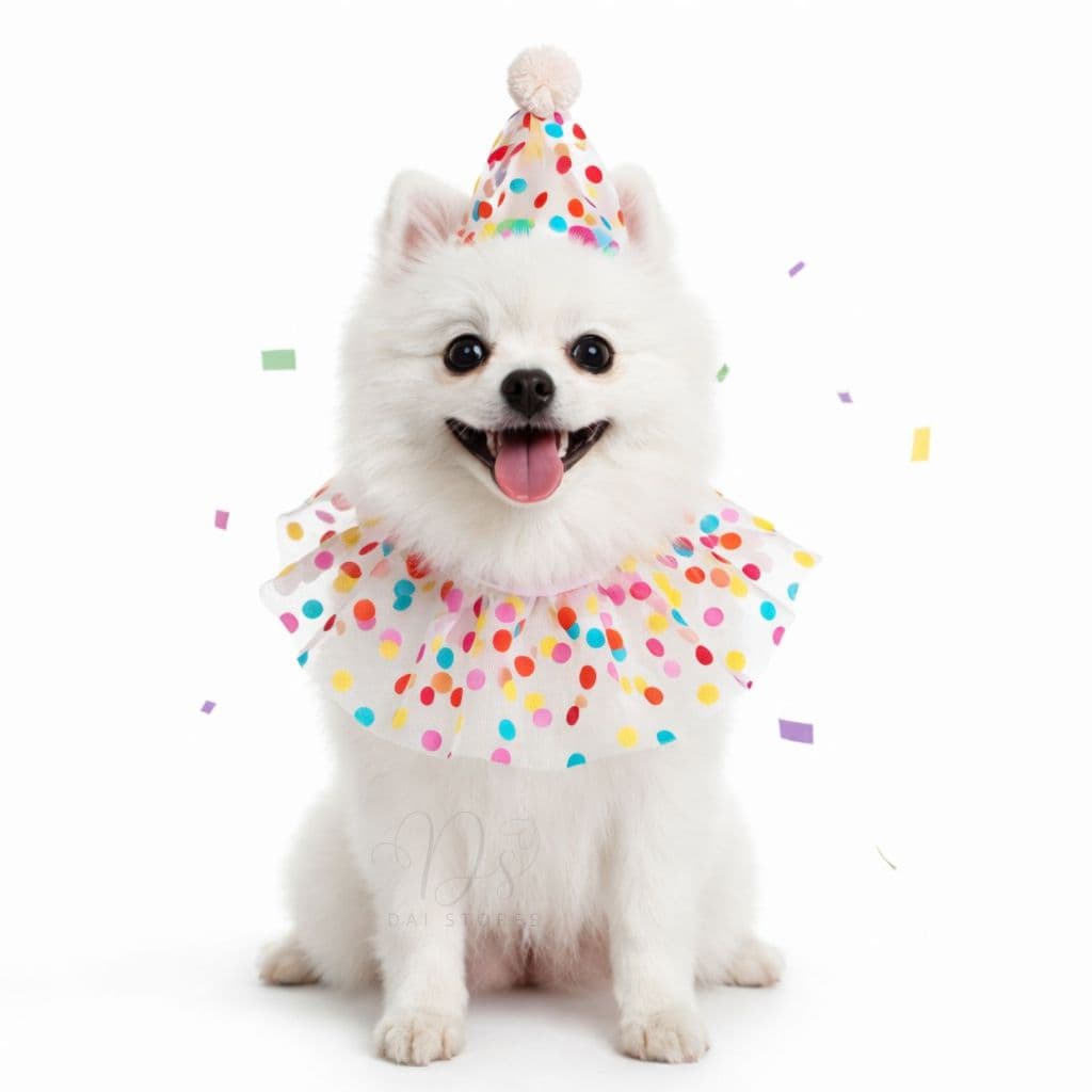 Fantasia Roupa Roupinha Pet de Carnaval Chapéu e Bandana de Bolinha fantasia carnaval aniversario