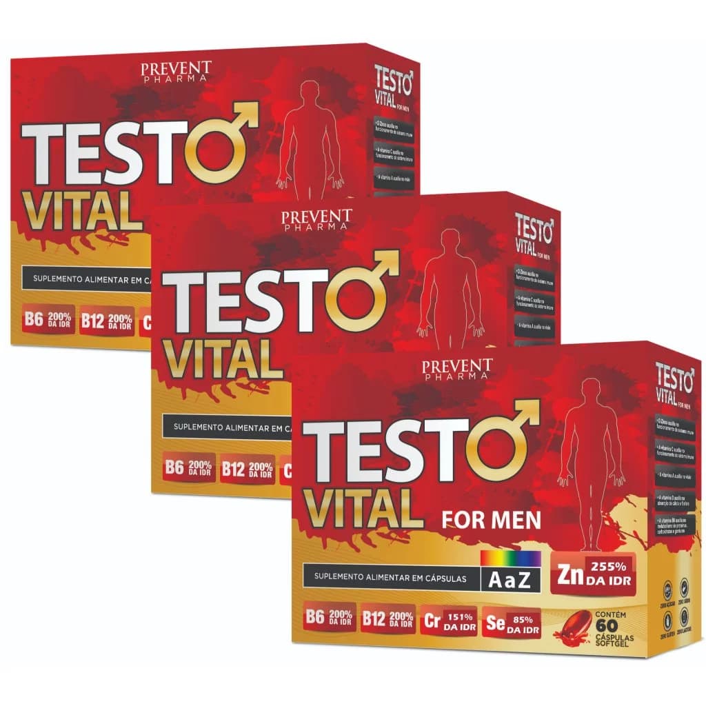 Suplemento Alimentar Testo Vital For Men 60 Cápsulas Em Gel