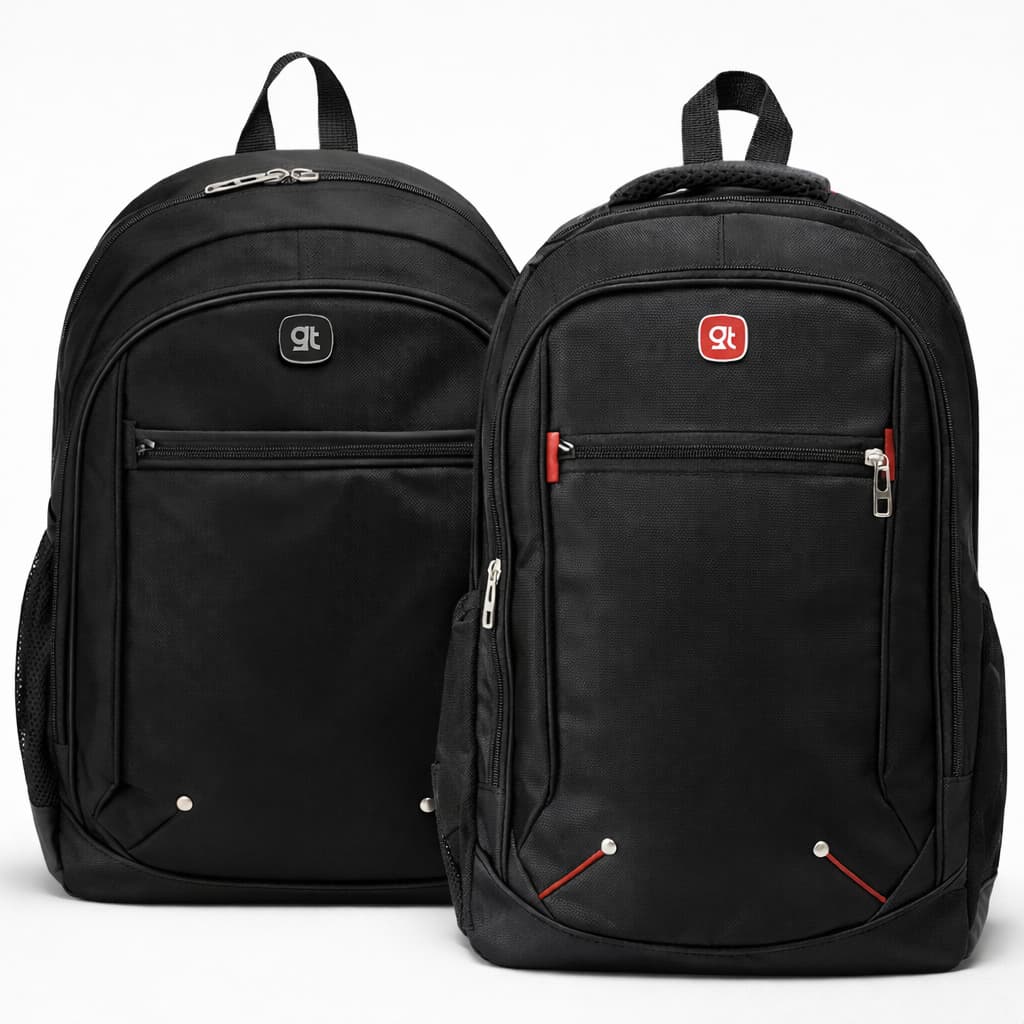 Mochila Preta Basica Trabalho Notebook 16 Impermeavel Preta GT