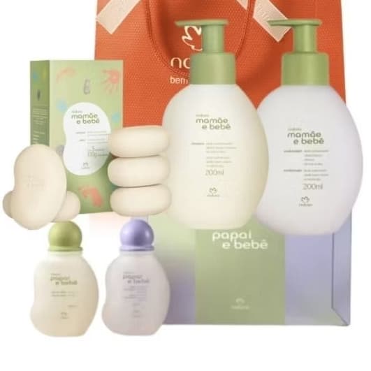 kit Natura Mamãe e bebê personalizado