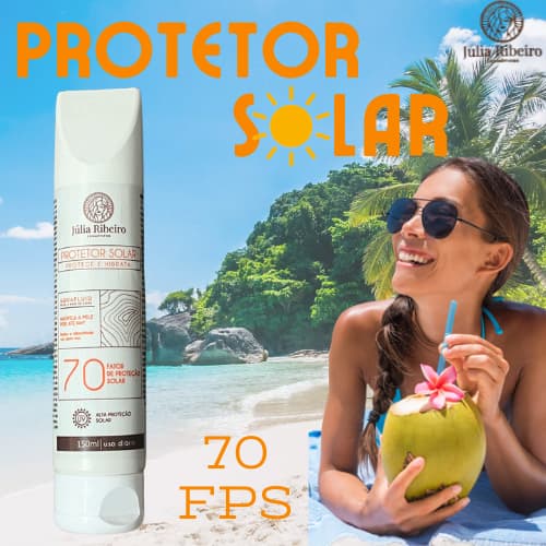 Protetor Solar FPS 70 – 150ml | Toque Seco, Rápida Absorção | Rosto e Corpo
