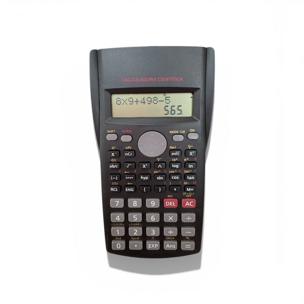 Calculadora Científica 240 Funções com Tampa Display 2 Linhas Escolar Ensino Médio Faculdade