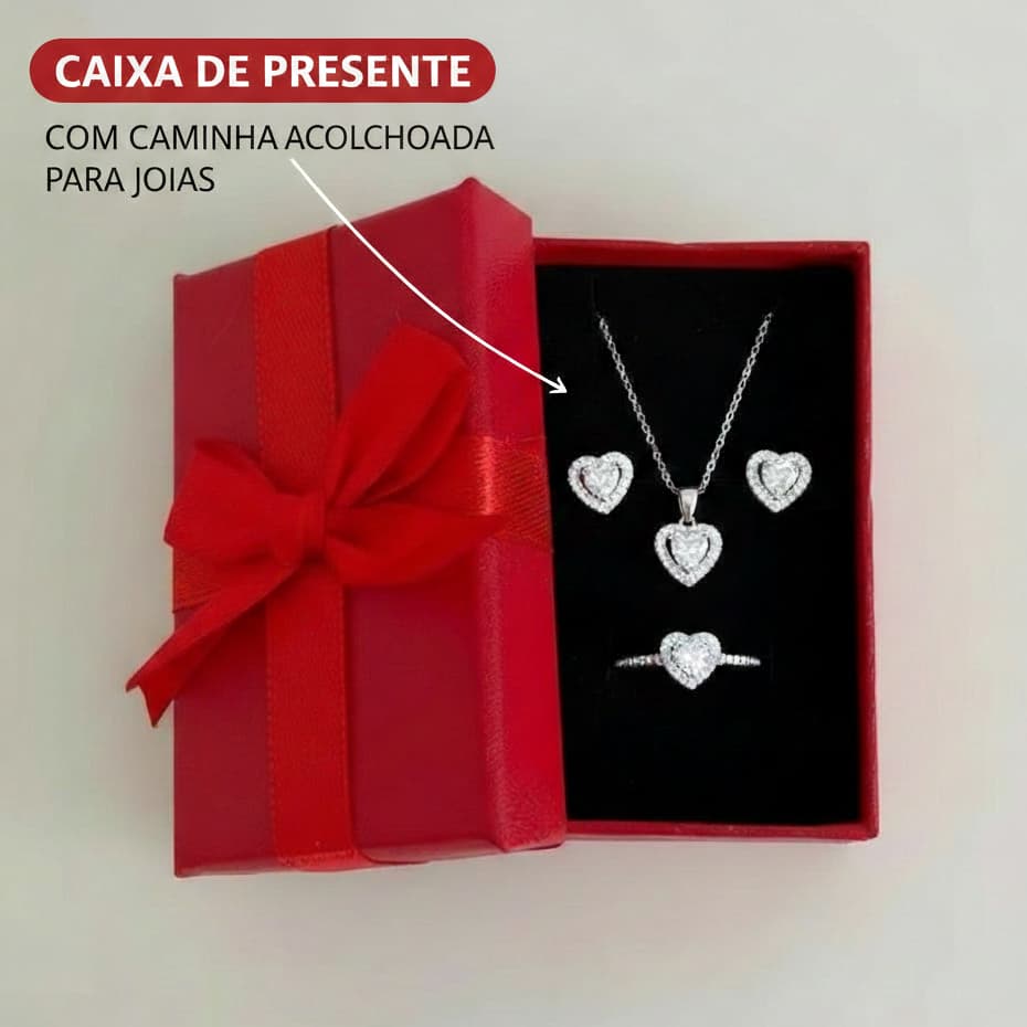 Caixinha Estojo Embalagem Para Presente Porta Joias com Laço