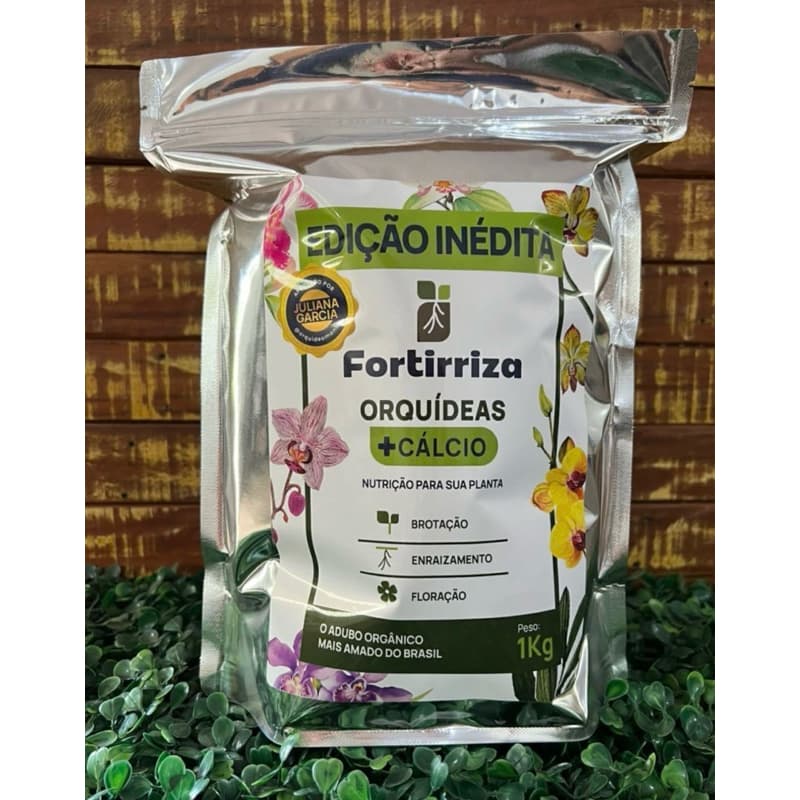 Adubo Orgânico Fortirriza + CÁLCIO 1 Kg – Ideal para Orquídeas com Raízes Aéreas